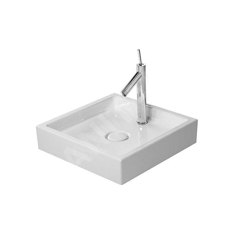 Duravit Starck 1 - Vasque à poser 470x470 mm, sans trop-plein, sans trou pour robinetterie, blanc 0387470028 Duravit Starck 1 - Vasque à poser 470x470 mm, sans trop-plein, sans trou pour robinetterie, blanc 0387470028