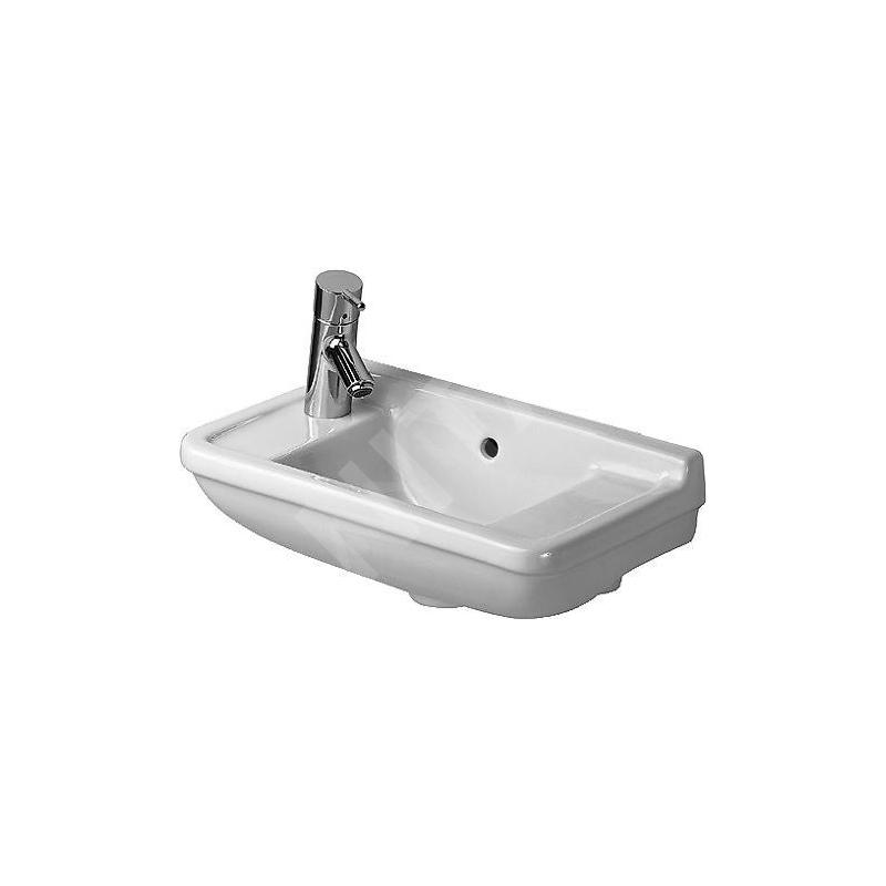 Duravit Starck 3 - Lave-mains 500x260 mm, sans trou pour robinetterie, blanc 0751500000