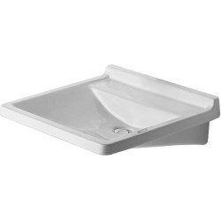 Duravit Starck 3 - Lavabo Med, 600x545 mm, sans trou pour robinetterie, avec WonderGliss, blanc 03126000001