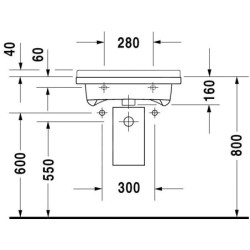 Duravit Starck 3 - Lavabo Med, 600x545 mm, sans trou pour robinetterie, avec WonderGliss, blanc 03126000001