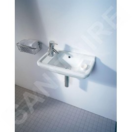 Duravit Starck 3 - Lave-mains 500x260 mm, sans trou pour robinetterie, avec WonderGliss, blanc 07515000001
