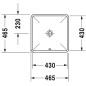 Duravit Starck 3 - Vasque encastrée 430x430 mm, sans trou pour robinetterie, avec WonderGliss, blanc 03054300001 Duravit Starck 3 - Vasque encastrée 430x430 mm, sans trou pour robinetterie, avec WonderGliss, blanc 03054300001