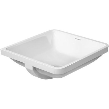 Duravit Starck 3 - Vasque encastrée 430x430 mm, sans trou pour robinetterie, blanc 0305430000