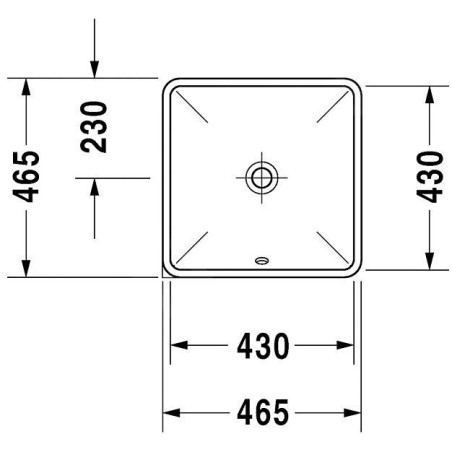 Duravit Starck 3 - Vasque encastrée 430x430 mm, sans trou pour robinetterie, blanc 0305430000