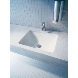 Duravit Starck 3 - Vasque encastrée 430x430 mm, sans trou pour robinetterie, blanc 0305430000