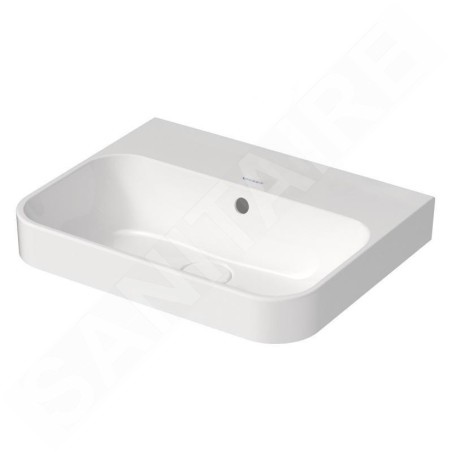 Duravit Happy D.2 Plus - Vasque 600x460 mm, avec WonderGliss, blanc 23606000601