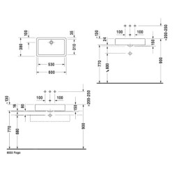 Duravit Vero - Vasque 600x380 mm, avec WonderGliss, blanc alpin 04556000001