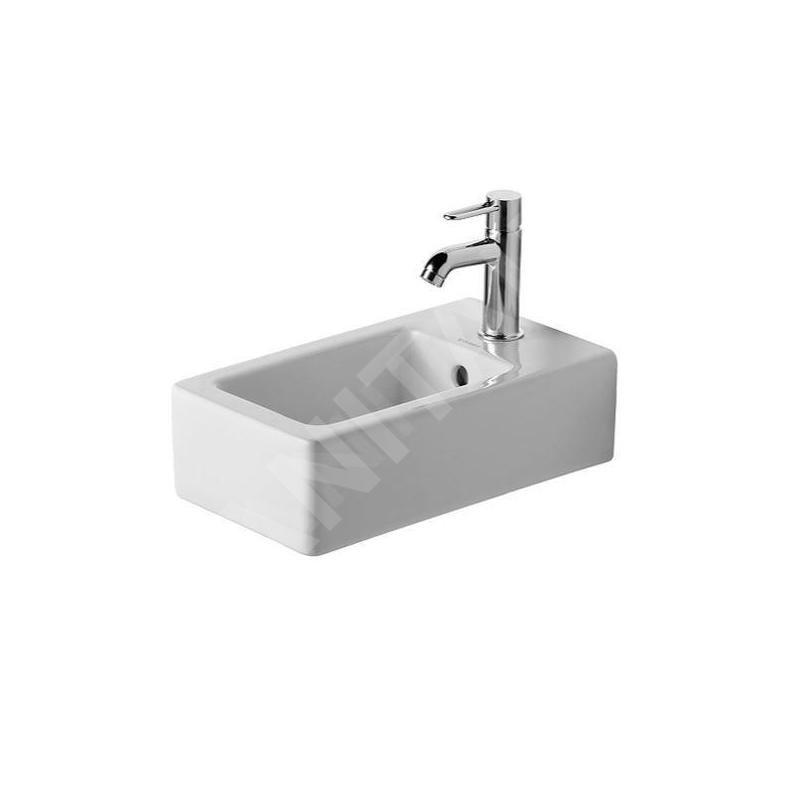 Duravit Vero - Lave-mains 450x250 mm, avec un trou pour robinet, avec WonderGliss, blanc 07022500001