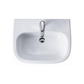 Duravit D-Code - Lavabo Med, 600x460 mm, avec 1 trou, blanc alpin 23116000002