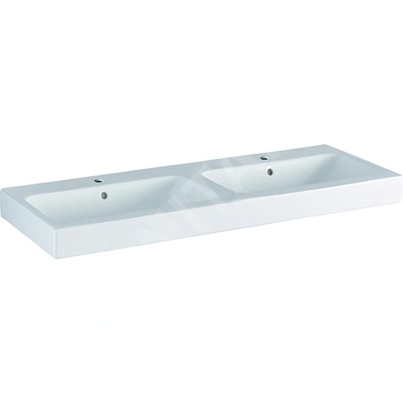 Geberit iCon - Double lavabo, 1200x485 mm, KeraTect, blanc 124120600 Geberit iCon - Double lavabo, 1200x485 mm, KeraTect, blanc 124120600