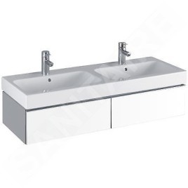 Geberit iCon - Double lavabo, 1200x485 mm, KeraTect, blanc 124120600