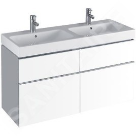 Geberit iCon - Double lavabo, 1200x485 mm, KeraTect, blanc 124120600