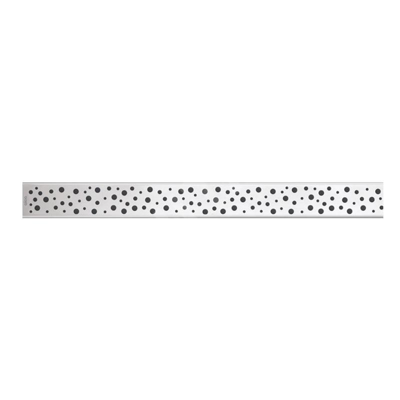Alcadrain Grilles - Caillebotis pour bac linéaire 300 mm, acier inoxydable brillant BUBLE-300L