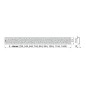 Alcadrain Grilles - Caillebotis pour bac linéaire 300 mm, acier inoxydable brillant BUBLE-300L