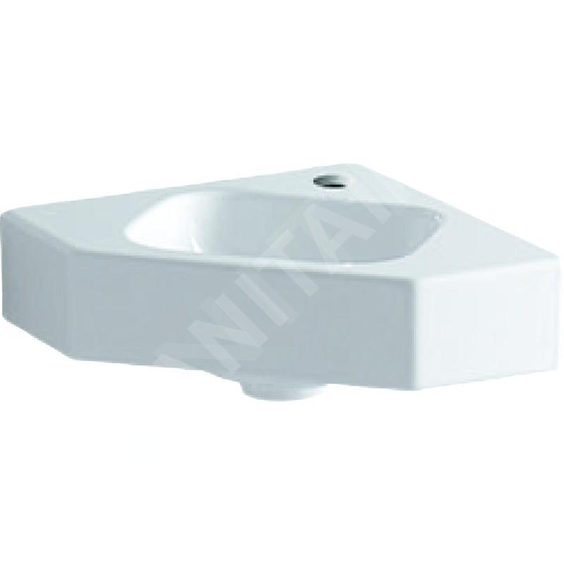 Geberit iCon - Lavabo d'angle sans déversoir, 460 x 330 mm, avec KeraTect, blanc 124729600