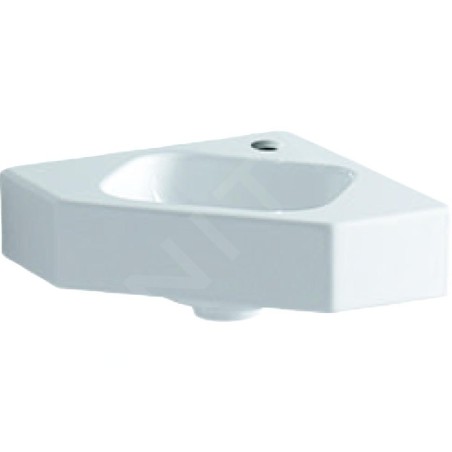 Geberit iCon - Lavabo d'angle sans déversoir, 460 x 330 mm, avec KeraTect, blanc 124729600