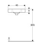 Geberit iCon - Lavabo d'angle sans déversoir, 460 x 330 mm, avec KeraTect, blanc 124729600