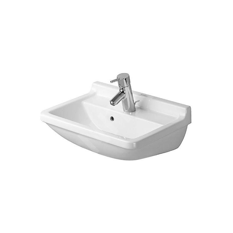 Duravit Starck 3 - Lavabo 600x450 mm, avec 1 trou, avec WonderGliss, blanc alpin 03006000001 Duravit Starck 3 - Lavabo 600x450 mm, avec 1 trou, avec WonderGliss, blanc alpin 03006000001