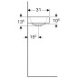 Geberit iCon xs - Lavabo, 530x310 mm, blanc 124053000 Geberit iCon xs - Lavabo, 530x310 mm, blanc 124053000