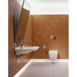 Duravit Starck 3 - Lavabo 700x545, pour personnes à mobilité réduite, avec 1 trou, avec WonderGliss, blanc alpin 03097000001