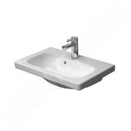 Duravit DuraStyle - Lavabo pour meuble Compact, 635x400 mm, avec 1 trou, avec WonderGliss, blanc alpin 23376300001