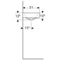 Geberit iCon xs - Lavabo, 530x310 mm, avec KeraTect, blanc 124153600 Geberit iCon xs - Lavabo, 530x310 mm, avec KeraTect, blanc 124153600