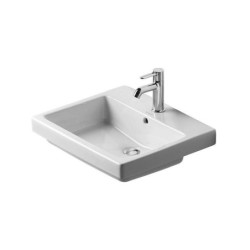 Duravit Vero - Vasque à encastrer 550x465x180 mm, avec un trou pour robinetterie, blanc alpin 0315550000