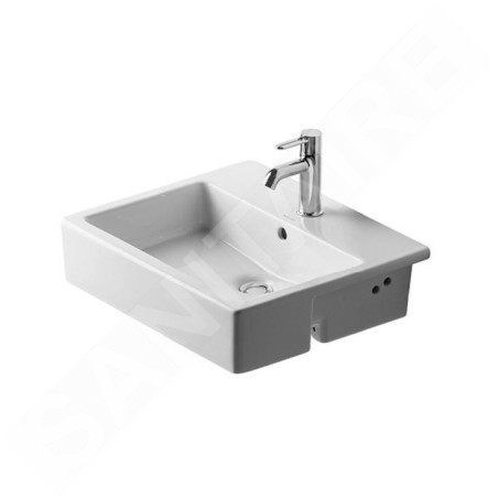 Duravit Vero - Vasque à encastrer, 550x470x170 mm, avec un trou pour robinetterie, blanc 0314550000