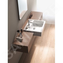 Duravit Vero - Vasque à encastrer, 550x470x170 mm, avec un trou pour robinetterie, blanc 0314550000