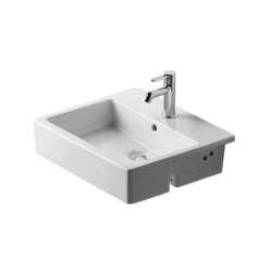 Duravit Vero - Vasque à encastrer 550x470x170 mm, avec un trou pour robinetterie, avec WonderGliss, blanc 03145500001
