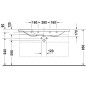 Duravit DuraStyle - Lavabo 1200x480mm, avec un trou pour robinet, avec WonderGliss, blanc 23201200001
