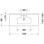 Duravit DuraStyle - Lavabo 1200x480mm, avec un trou pour robinet, blanc 2320120000 Duravit DuraStyle - Lavabo 1200x480mm, avec un trou pour robinet, blanc 2320120000