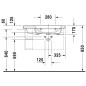 Duravit DuraStyle - Lavabo 800x480mm, avec un trou pour robinet, avec WonderGliss, blanc 23268000001 Duravit DuraStyle - Lavabo 800x480mm, avec un trou pour robinet, avec WonderGliss, blanc 23268000001