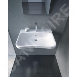 Duravit DuraStyle - Lavabo 650x570 mm, avec 1 trou, avec WonderGliss, blanc alpin 23296500001