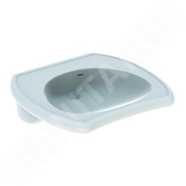 Geberit Vitalis - Lavabo sanitaire sans trou, 650x600 mm, blanc 121565000