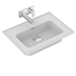 Ideal Standard Strada II - Lavabo d’ameublement, 640x460 mm, sans trou pour mitigeur, avec Ideal Plus, blanc T3633MA