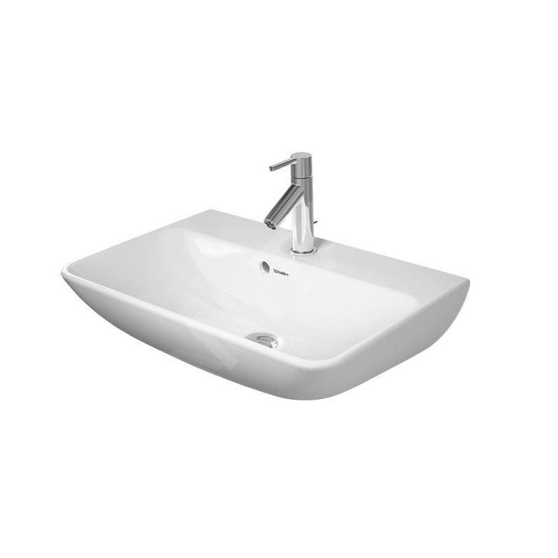Duravit ME by Starck - Lavabo Compact, 600x400 mm, avec 1 trou, avec WonderGliss, blanc alpin 23436000001 Duravit ME by Starck - Lavabo Compact, 600x400 mm, avec 1 trou, avec WonderGliss, blanc alpin 23436000001