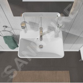 Duravit ME by Starck - Lavabo Compact, 600x400 mm, avec 1 trou, avec WonderGliss, blanc alpin 23436000001