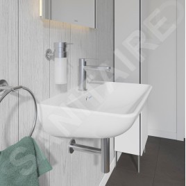 Duravit ME by Starck - Lavabo Compact, 600x400 mm, avec 1 trou, avec WonderGliss, blanc alpin 23436000001
