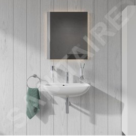 Duravit ME by Starck - Lavabo Compact, 600x400 mm, avec 1 trou, avec WonderGliss, blanc alpin 23436000001