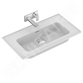 Ideal Standard Strada II - Lavabo d’ameublement, 840x460 mm, sans trou pour mitigeur, avec Ideal Plus, blanc T3634MA