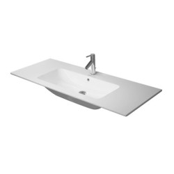 Duravit ME by Starck - Lavabo pour meuble 1230x490 mm, sans trou pur robinetterie, avec WonderGliss, blanc alpin 23361200601
