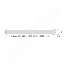 Alcadrain Grilles - Caillebotis pour bac linéaire 300 mm, acier inoxydable brillant DESIGN-300LN