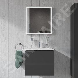 Duravit ME by Starck - Lavabo pour meuble Compact 630x400 mm, avec 1 trou, avec WonderGliss, blanc alpin 23426300001