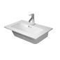Duravit ME by Starck - Lavabo pour meuble Compact 630x400 mm, sans trou, avec WonderGliss, blanc alpin 23426300601 Duravit ME by Starck - Lavabo pour meuble Compact 630x400 mm, sans trou, avec WonderGliss, blanc alpin 23426300601