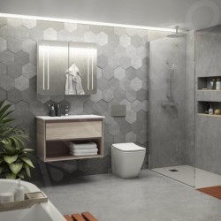 Ideal Standard Strada II - Lavabo d’ameublement, 1.040x460 mm, avec trou pour mitigeur, avec Ideal Plus, blanc T3004MA