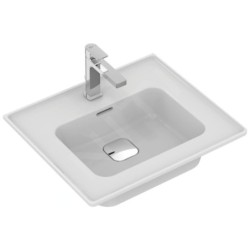 Ideal Standard Strada II - Lavabo d’ameublement, 540x460 mm, avec trou pour mitigeur, avec Ideal Plus, blanc T2988MA