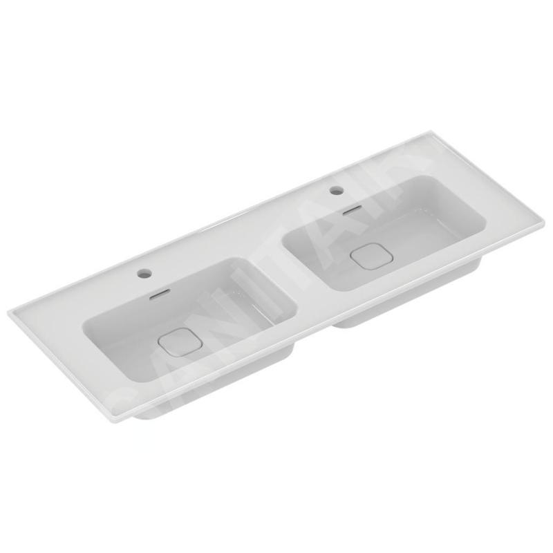 Ideal Standard Strada II - Double lavabo d’ameublement, 1.240x460 mm, 2 trous pour mitigeur, blanc T300501 Ideal Standard Strada II - Double lavabo d’ameublement, 1.240x460 mm, 2 trous pour mitigeur, blanc T300501