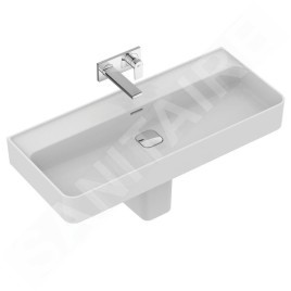 Ideal Standard Strada II - Lavabo 1.000x430 mm, sans ouverture pour mitigeur, blanc T364001