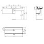 Ideal Standard Strada II - Lavabo 1.200x430 mm, sans ouverture pour mitigeur, avec Ideal Plus, blanc T3641MA Ideal Standard Strada II - Lavabo 1.200x430 mm, sans ouverture pour mitigeur, avec Ideal Plus, blanc T3641MA